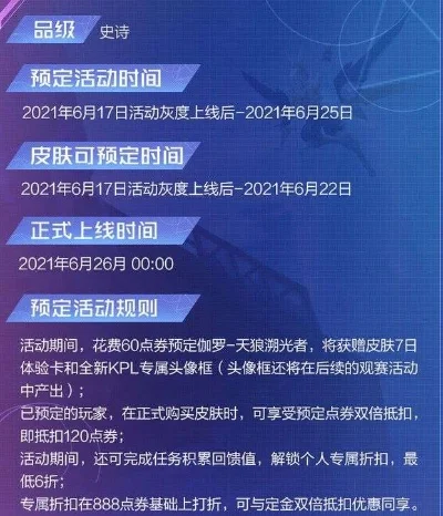 王者荣耀伽罗KPL皮肤价格解析及预定优惠