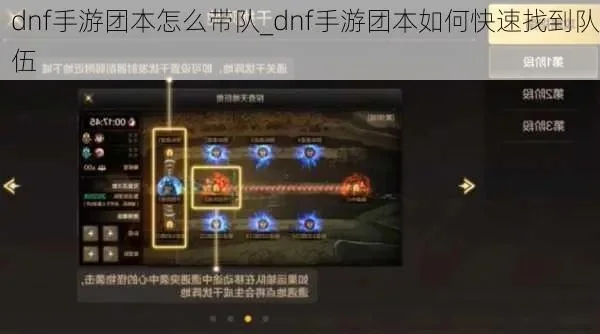 dnf手游团本选频道-DNF手游团本选频道指南